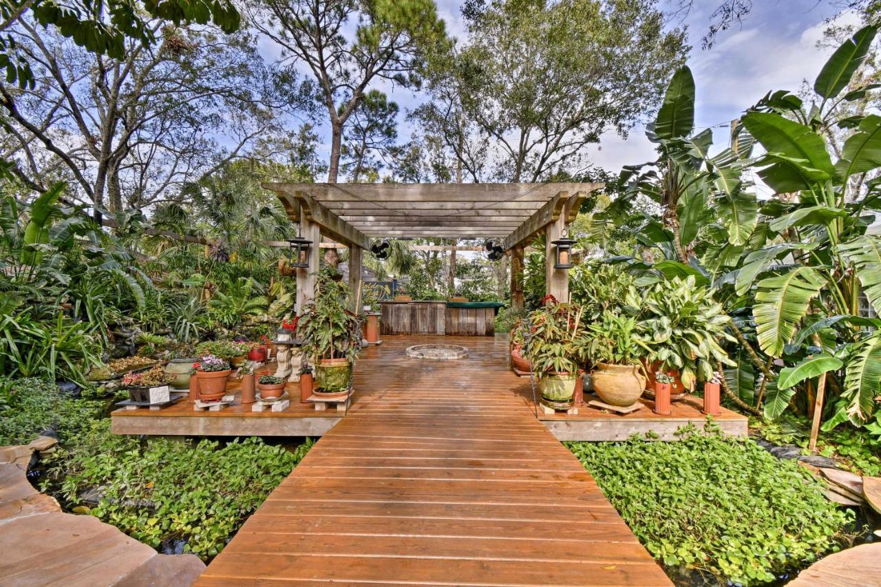 Sarasota Bungalow With Pergola, Garden And Waterfalls! Villa ภายนอก รูปภาพ